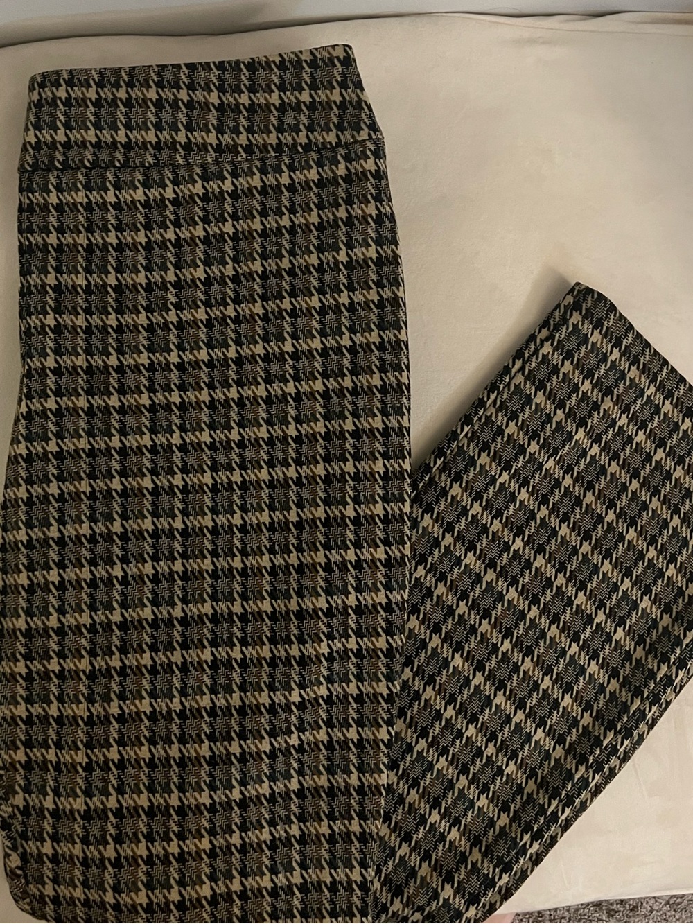 New York & Company Houndstooth Pull On Wide Leg Pants - Tall Length